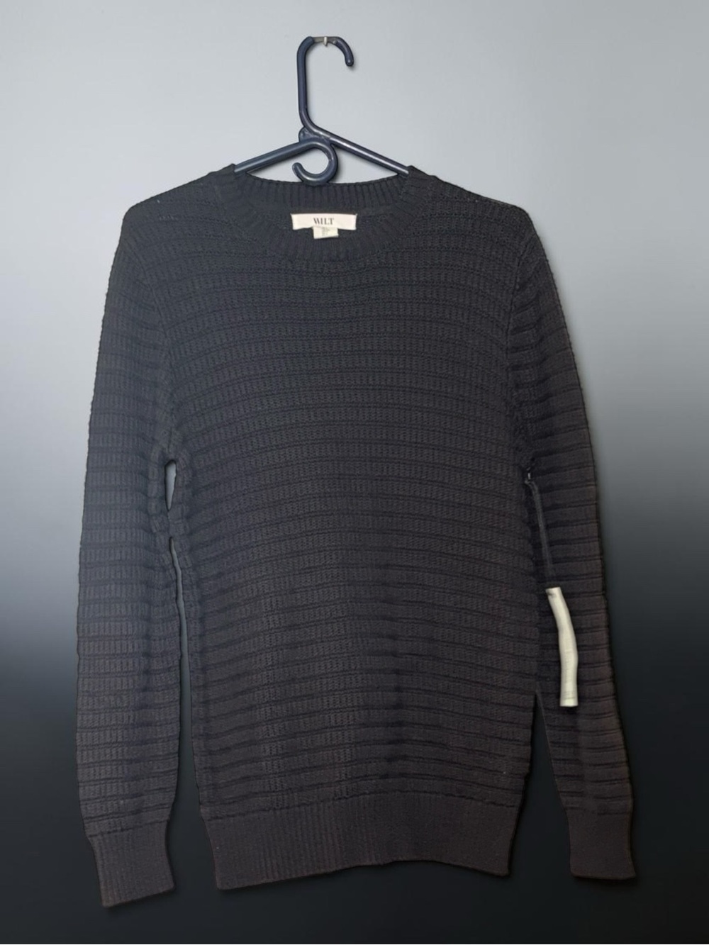 Wilt Crewneck Sweater Mens S
Black New Textured Knit 100%
Cotton Long Sleeve